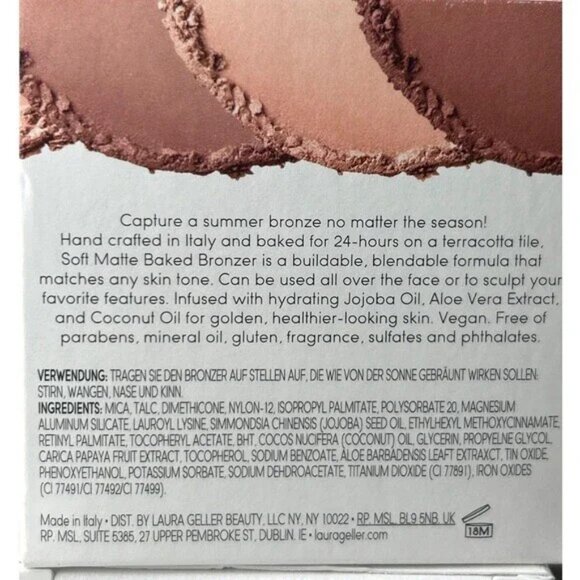 NWT Laura Geller Soft Matte Baked Bronzer Fair - Picture 4 of 5